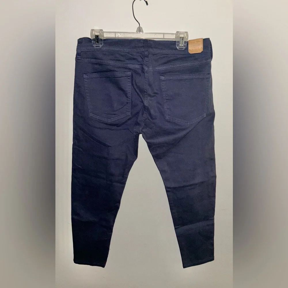 NWT J.Crew Men’s 484 Slim-Fit Garment-Dyed Five-Pocket Pants Navy Size 31x30